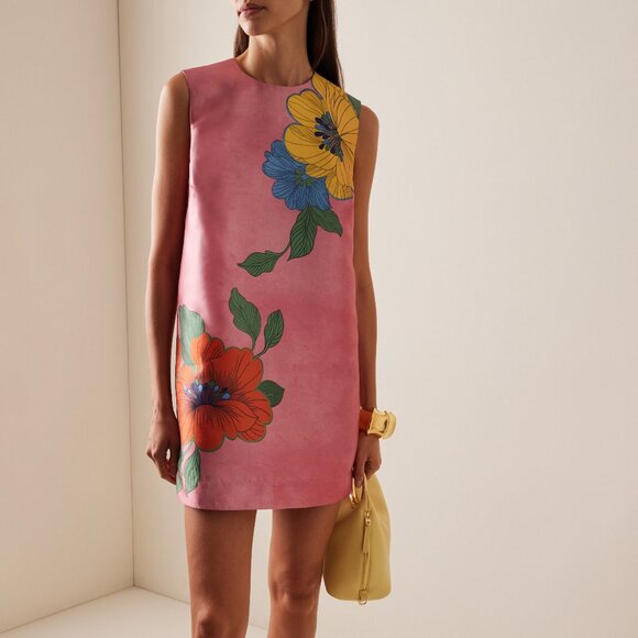 ISO ALÉMAIS Pink Floral Piato Mini Dress - Picture 3 of 6